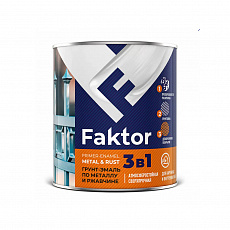 FAKTOR Грунт-эмаль на ржавчину 3 в 1 синяя 0,8кг (14шт/уп)