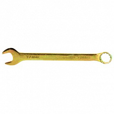 Ключ гаечный комбинированный, 17 мм, желтый цинк, Сибртех